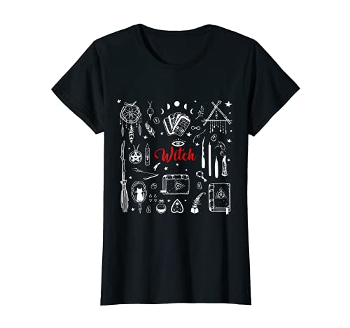 Damen Hexe Hexe Hexen Halloween Wicca Coven Magie Frauen T-Shirt Damen Hexe Hexe Hexen Halloween Wicca Coven Magie Frauen T-Shirt von Spooky Pumpkin Scary Broomstick Halloween Gift