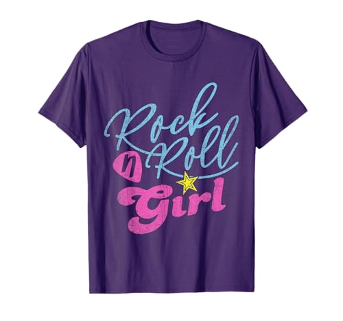 Gruseliges Rock-n-Roll-Mädchen, lila, Retro-Stil T-Shirt Gruseliges Rock-n-Roll-Mädchen, lila, Retro-Stil T-Shirt von Spooky Retro Rock Apparel
