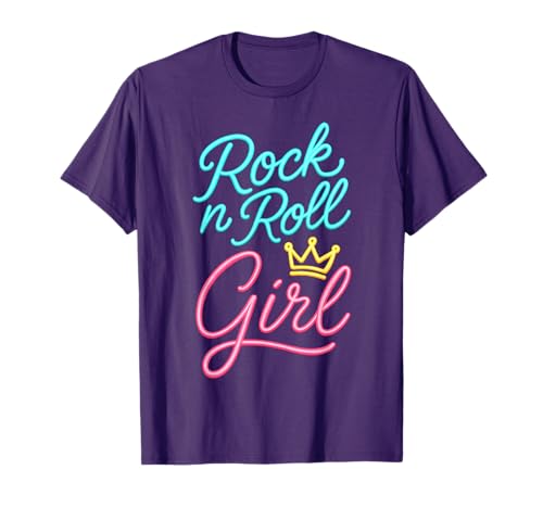 Rock n Roll Girl Lila Krone Halloween T-Shirt Rock n Roll Girl Lila Krone Halloween T-Shirt von Spooky Retro Rock Apparel