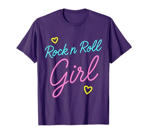 Rock n Roll Mädchen Herzen Halloween Lila T-Shirt Rock n Roll Mädchen Herzen Halloween Lila T-Shirt von Spooky Retro Rock Apparel