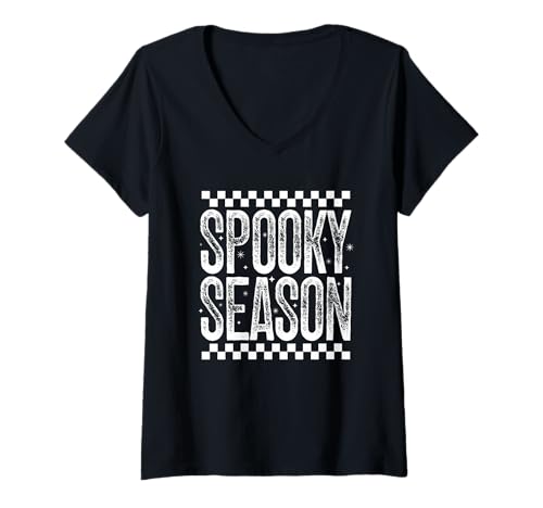 Damen Spooky Season Retro Halloween Hexe Zitat Spruch Geschenk T-Shirt mit V-Ausschnitt von Spooky Season T-Shirt Co.
