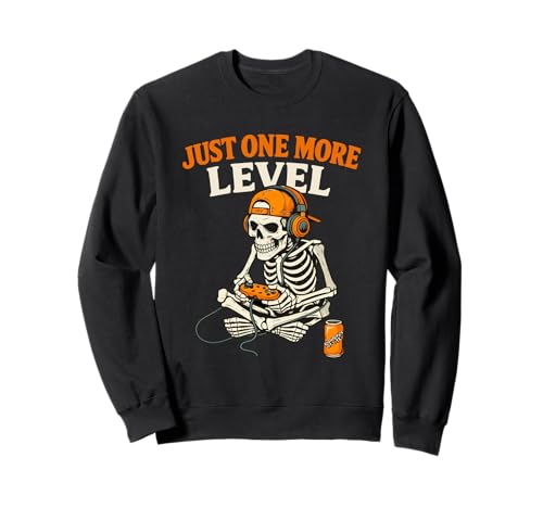 Lustiges Videospiel Halloween Skelett Gamer Kostüm Herren Jungen Sweatshirt von Spooky Skeleton Gaming 2025 Halloween Party Gamers