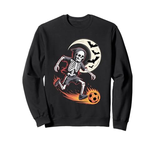 Gruseliges Skelett Fußball Herren Jungen Kinder Halloween Kostüm Sweatshirt Gruseliges Skelett Fußball Herren Jungen Kinder Halloween Kostüm Sweatshirt von Spooky Skeleton Halloween Vibes