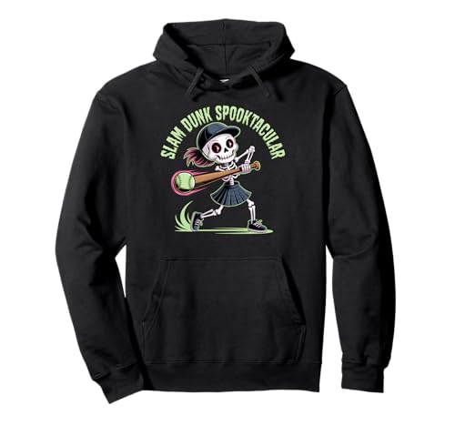 Skelett Mädchen Softball Slam Dunk Spooktacular Halloween Pullover Hoodie Skelett Mädchen Softball Slam Dunk Spooktacular Halloween Pullover Hoodie von Spooky Softball Halloween Apparel