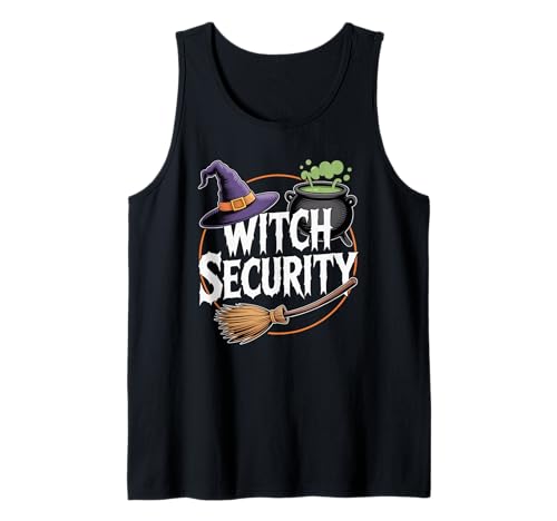 Hexensicherheit lustiges Halloween-Kostüm Papa Mama Gruppe Tank Top von Spooky Squad Apparel Co.