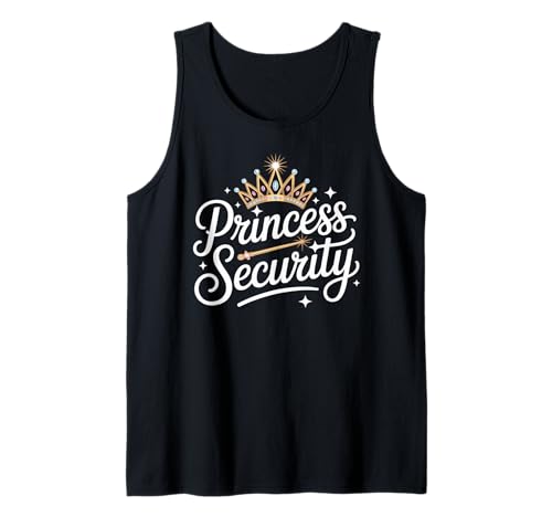 Prinzessin Security Lustiges Halloween-Kostüm Papa Mama Gruppe Tank Top von Spooky Squad Apparel Co.