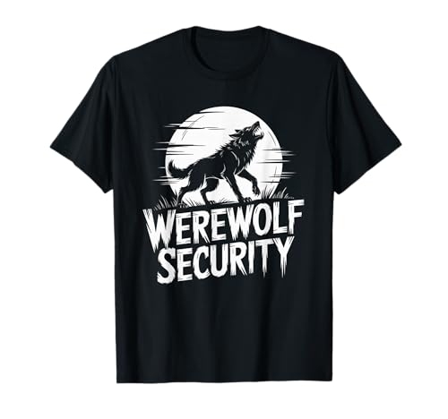 Werwolf Security Lustiges Halloween-Kostüm Papa Mama Gruppe T-Shirt Werwolf Security Lustiges Halloween-Kostüm Papa Mama Gruppe T-Shirt von Spooky Squad Apparel Co.