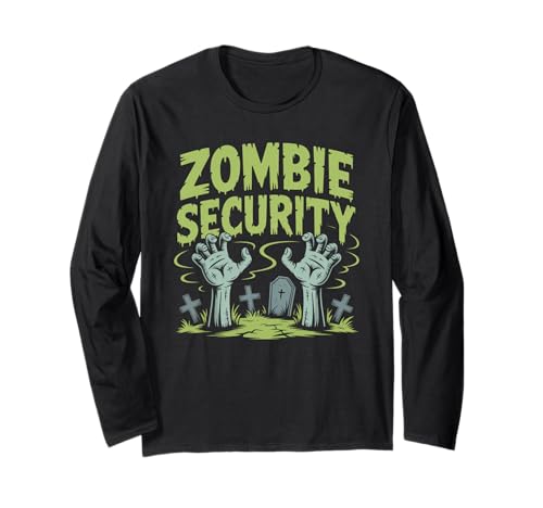 Zombie Security Lustiges Halloween-Kostüm Papa Mama Gruppe Langarmshirt Zombie Security Lustiges Halloween-Kostüm Papa Mama Gruppe Langarmshirt von Spooky Squad Apparel Co.
