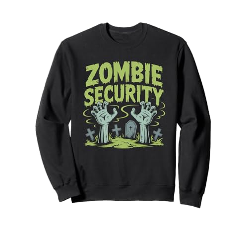 Zombie Security Lustiges Halloween-Kostüm Papa Mama Gruppe Sweatshirt von Spooky Squad Apparel Co.