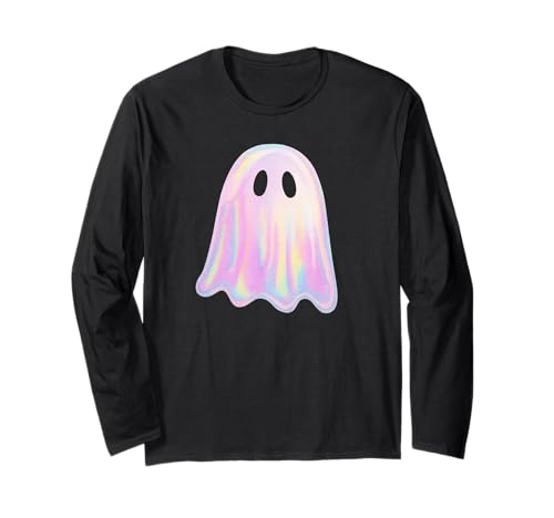 Halloween Disco Ghost Cute Pastel Damen Top Langarmshirt Halloween Disco Ghost Cute Pastel Damen Top Langarmshirt von Spooky Sweet Spirit