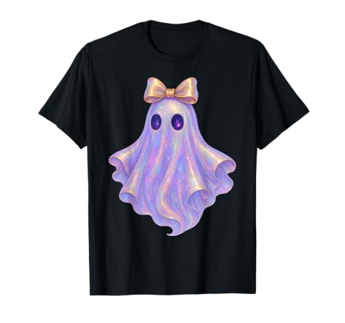 Halloween Kokette Schleife Disco Geist Cute Pastell Damen Top T-Shirt Halloween Kokette Schleife Disco Geist Cute Pastell Damen Top T-Shirt von Spooky Sweet Spirit