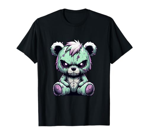 Spooky Teddy Bear Kawaii Pastel Goth Anime Apparel - Damen Anime und Manga Fans Gothic und Kawaii Enthusiasten T-Shirt Schwarz Klein U-Ausschnitt Halbarm Klassisch Spooky Teddy Bear Kawaii Pastel Goth Anime Apparel - Damen Anime und Manga Fans Gothic und Kawaii Enthusiasten T-Shirt Schwarz Klein U-Ausschnitt Halbarm Klassisch von Spooky Teddy Bear Kawaii Pastel Goth Anime Apparel