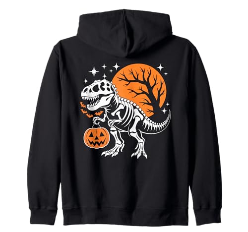 T-Rex Skelett Halloween Dinosaurier Dino Kostüm Erwachsene Kinder Kapuzenjacke T-Rex Skelett Halloween Dinosaurier Dino Kostüm Erwachsene Kinder Kapuzenjacke von Spooky Trex Skeleton Halloween Prehistoric Fun