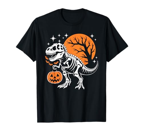 T-Rex Skelett Halloween Dinosaurier Dino Kostüm Erwachsene Kinder T-Shirt T-Rex Skelett Halloween Dinosaurier Dino Kostüm Erwachsene Kinder T-Shirt von Spooky Trex Skeleton Halloween Prehistoric Fun