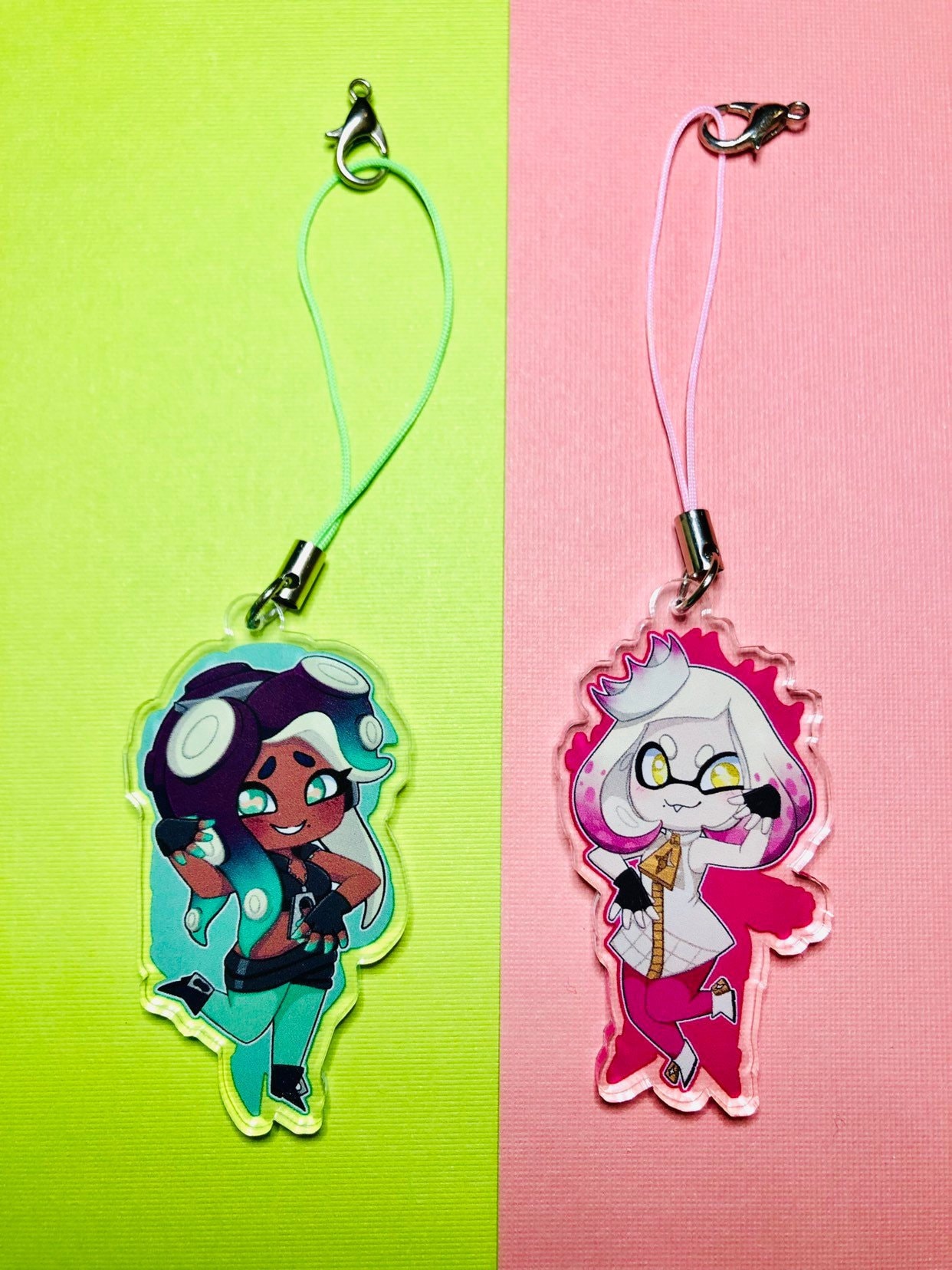 Splatoon Perle Und Marina Doppelseitige 2 "Acrylanhänger von SpookyBooStudio