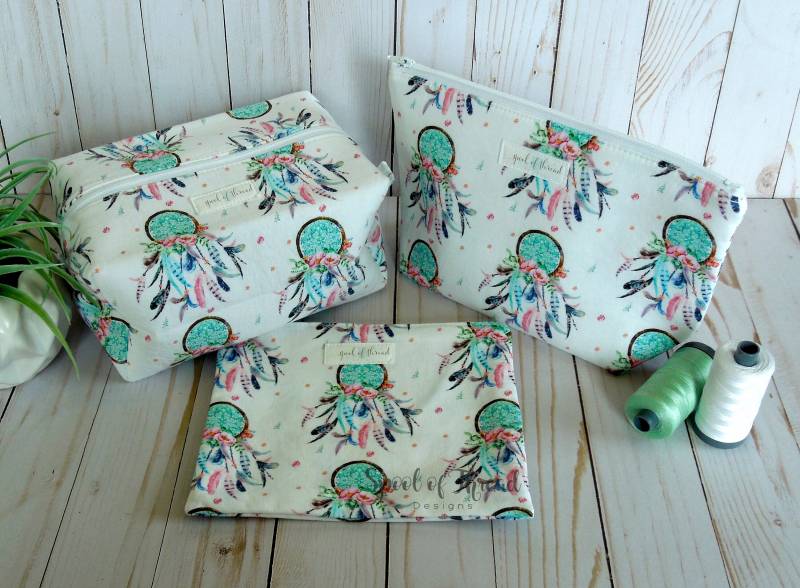 Aquarell Dreamcatcher Original Kosmetiktasche Set von SpoolofThreadDesigns