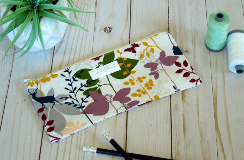 Herbst Blumen Mäppchen/Zurück Zu Schule Utensilientasche von SpoolofThreadDesigns