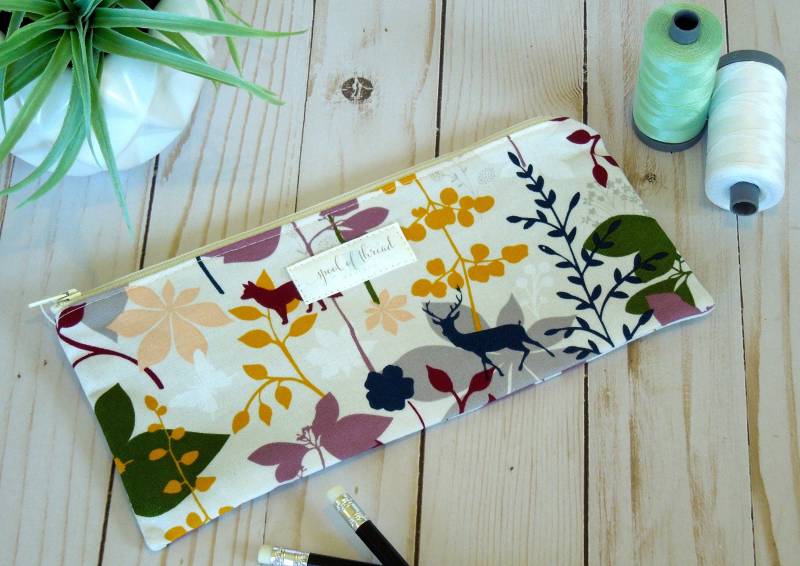 Herbst Blumen Mäppchen/Zurück Zu Schule Utensilientasche von SpoolofThreadDesigns