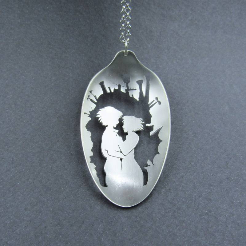 Howl's Walking Castle Halskette Sterling Silber Anime Löffel Schmuck von SpoonTales