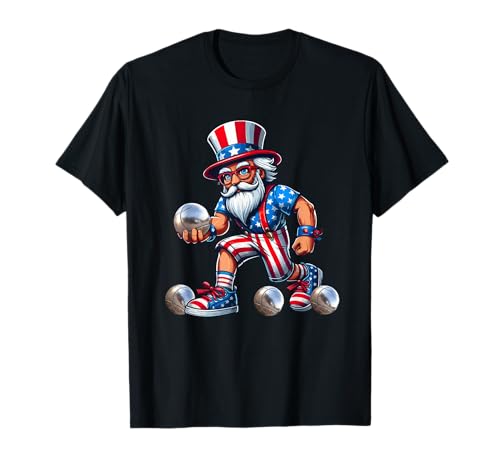 Man Playing Petanque 4th Of July Player Team Patriotic T-Shirt von Sport 4th Of July Costume