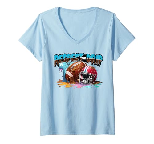 Damen Respect Fußball-T-Shirt, Sportbekleidung, einzigartiges Design, cool T-Shirt mit V-Ausschnitt Damen Respect Fußball-T-Shirt, Sportbekleidung, einzigartiges Design, cool T-Shirt mit V-Ausschnitt von Sport Designs