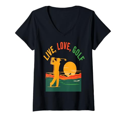 Damen Golf Addict - Passion Golfplatz Sportgolfer T-Shirt mit V-Ausschnitt Damen Golf Addict - Passion Golfplatz Sportgolfer T-Shirt mit V-Ausschnitt von Sport Fun And Cool
