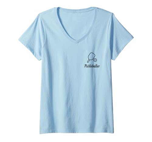 Damen Pickleballer – Design Schläger und Pickleball T-Shirt mit V-Ausschnitt Damen Pickleballer – Design Schläger und Pickleball T-Shirt mit V-Ausschnitt von Sport Fun And Cool