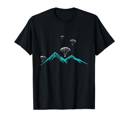 Sport Gleitschirmfliegen T-Shirts - Unisex Erwachsene und Kinder - Jungen, Mädchen, Kinder - Kurzarm - T-Shirt - Paragliding T-Shirt - Schwarz - S von Sport Gleitschirmfliegen T-Shirts