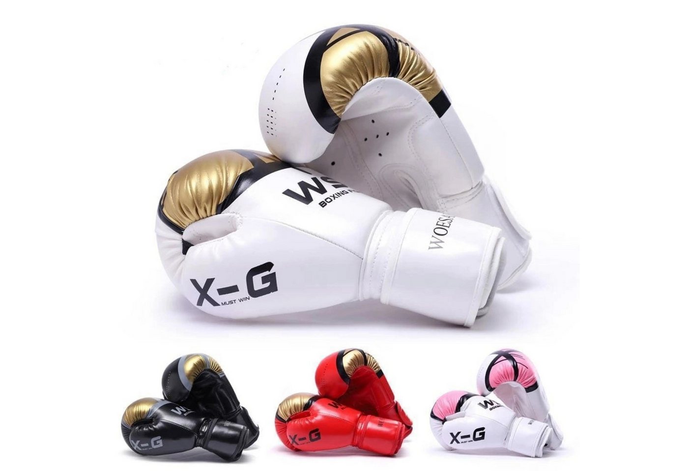 Sport-Knight® Boxhandschuhe Boxhandschuhe, hochwertiges Kunstleder, extra dicke Polsterung von Sport-Knight®