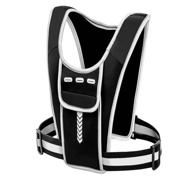Sport-Knight® Funktionsweste Reflektierende Laufweste, Sportweste Handytasche & Trinkflaschenhalter von Sport-Knight®