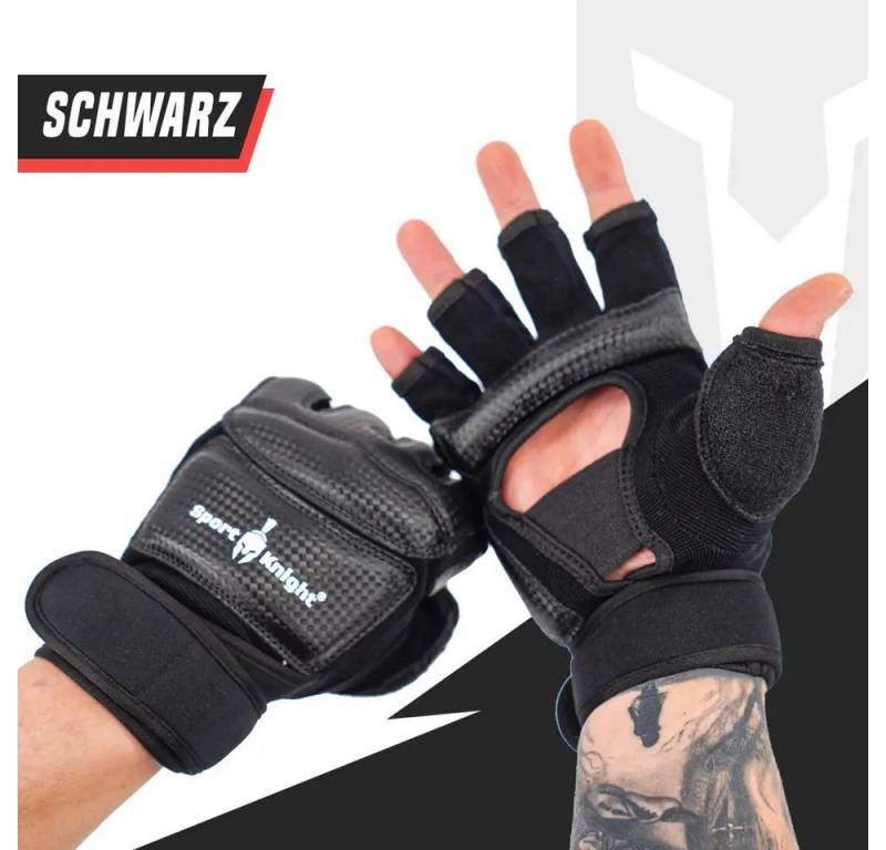 Sport-Knight® MMA-Handschuhe MMA Boxhandschuhe gepolstert mit langer Bandage & Klettverschluss von Sport-Knight®