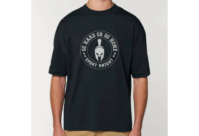 Sport-Knight® T-Shirt Sport-Knight® Herren Oversize Logo T-Shirt "Go Hard or Go Home" von Sport-Knight®