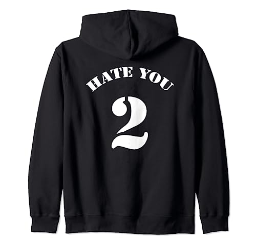 Hate You 2 Funny Sports Back Design Man Woman Casual Wear Kapuzenjacke Hate You 2 Funny Sports Back Design Man Woman Casual Wear Kapuzenjacke von Sport Out of Mind Concept Designs