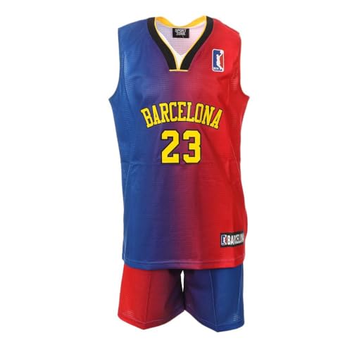 Sport Zone Barcelona Basketball-Set für Kinder, Blau/Rot, rot, 14 Jahre von Sport zone