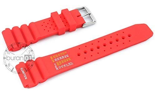 Buran01.com Uhrenarmband Silikon Sport Rot 22 mm von Sport
