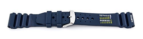 Original von Buran01.com Uhrenarmband Sport Kautschuk blau 18mm Watch Strap von Sport