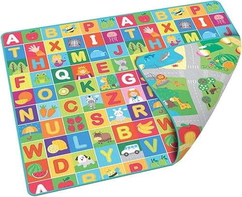 Sport1 Tappeto Bambini Side Alfabeto e Parco Kinderteppich Madmat 2-seitig Alphabet und Park, Multicolore, 35 EU von Sport1