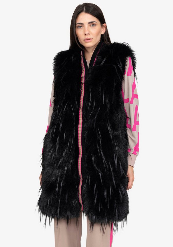 Sportalm Kitzbühel Fellimitatweste mit kontrastfarbener Einfassung von Sportalm Kitzbühel