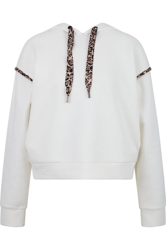 Sportalm Kitzbühel Rundhalspullover Timber 400177 Satin-Leo-Akzente in Kombination mit Jacquard-Logo von Sportalm Kitzbühel