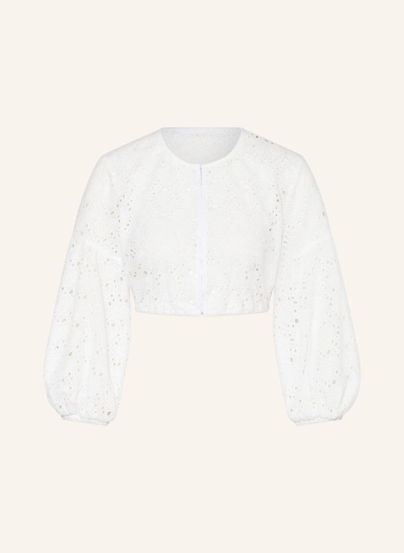 Sportalm Dirndlbluse Aus Lochspitze Mit 3/4-Arm weiss von Sportalm