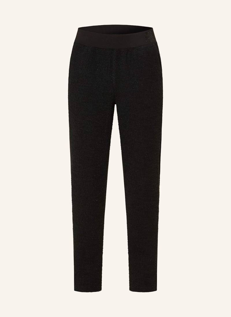 Sportalm Hose Im Materialmix Mit Glitzergarn schwarz von Sportalm