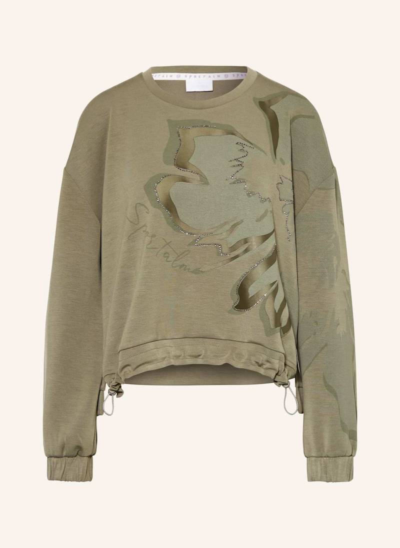 Sportalm Sweatshirt Mit Schmucksteinen gruen von Sportalm