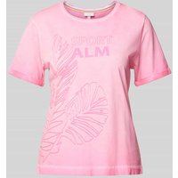 Sportalm T-Shirt mit Label- und Motiv-Print in Pink, Größe 42 von Sportalm
