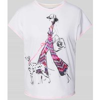 Sportalm T-Shirt mit Motiv-Print in Pink, Größe 34 von Sportalm