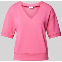 Sportalm T-Shirt mit abgerundetem V-Ausschnitt in Pink, Größe 36 von Sportalm