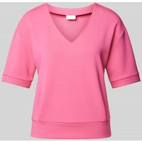 Sportalm T-Shirt mit abgerundetem V-Ausschnitt in Pink, Größe 40 von Sportalm