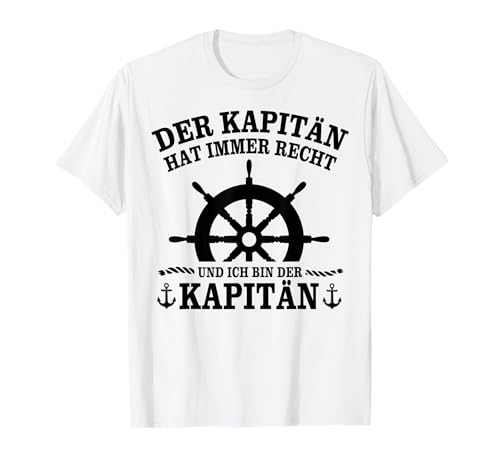 Motorboot Kapitän Geschenk Männer Hat Recht Segeln Sprüche T-Shirt Motorboot Kapitän Geschenk Männer Hat Recht Segeln Sprüche T-Shirt von Sportboot Segelboot Boot Steuerrad Geschenkidee
