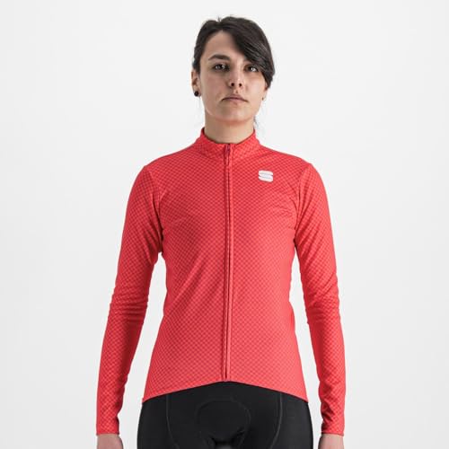Sportful Damen Checkmate W TH JRS T-Shirt, Raspberry Cedar Grapefruit, Small von Sportful