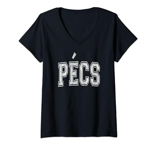 Damen Pécs Magyarország - Pecs Ungarn Varsity Style T-Shirt mit V-Ausschnitt Damen Pécs Magyarország - Pecs Ungarn Varsity Style T-Shirt mit V-Ausschnitt von Sporting Hungary