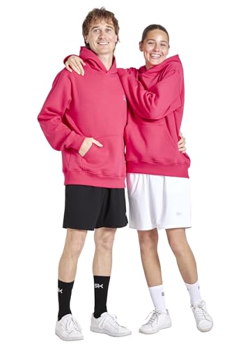 Sportkind Damen & Herren Kapuzenpullover, einfarbiger Hoodie, Sweatshirt Unisex, pink, Gr. S Sportkind Damen & Herren Kapuzenpullover, einfarbiger Hoodie, Sweatshirt Unisex, pink, Gr. S von Sportkind